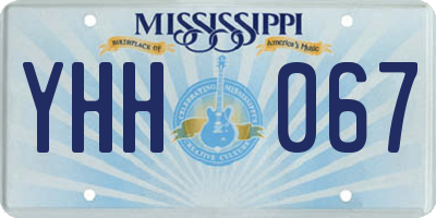 MS license plate YHH067
