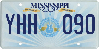MS license plate YHH090