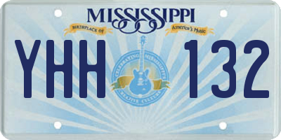 MS license plate YHH132