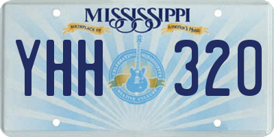 MS license plate YHH320