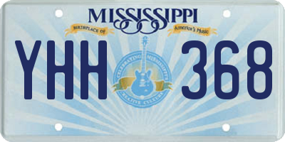 MS license plate YHH368