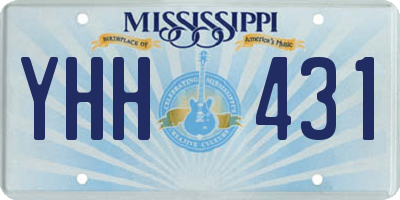 MS license plate YHH431