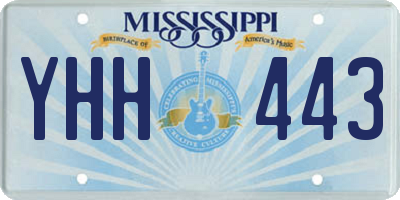 MS license plate YHH443