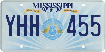 MS license plate YHH455