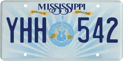 MS license plate YHH542