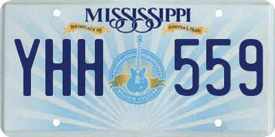MS license plate YHH559