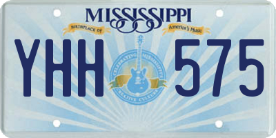 MS license plate YHH575