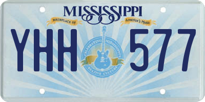 MS license plate YHH577