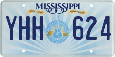 MS license plate YHH624