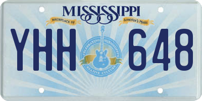 MS license plate YHH648