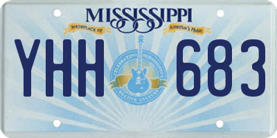 MS license plate YHH683