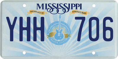 MS license plate YHH706