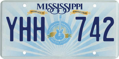 MS license plate YHH742