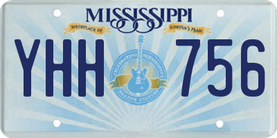 MS license plate YHH756