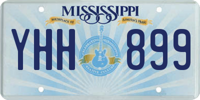 MS license plate YHH899