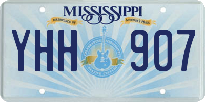 MS license plate YHH907