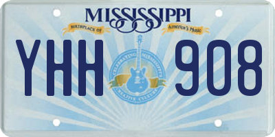 MS license plate YHH908