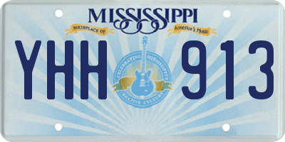 MS license plate YHH913