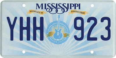 MS license plate YHH923