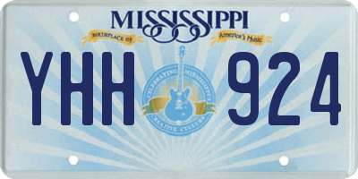MS license plate YHH924