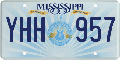 MS license plate YHH957