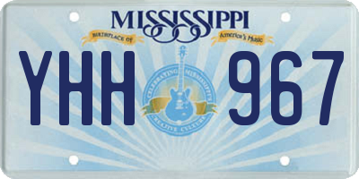 MS license plate YHH967