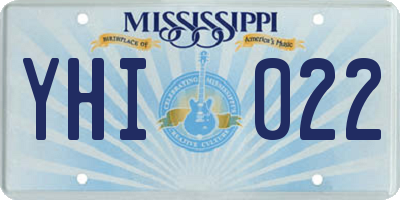MS license plate YHI022