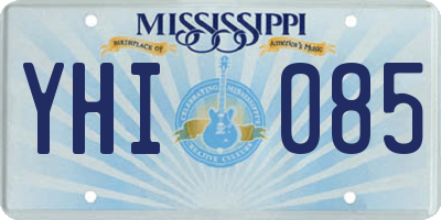 MS license plate YHI085
