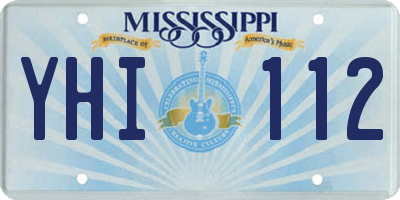 MS license plate YHI112