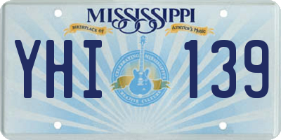 MS license plate YHI139