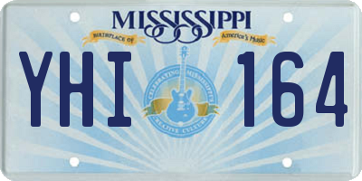 MS license plate YHI164