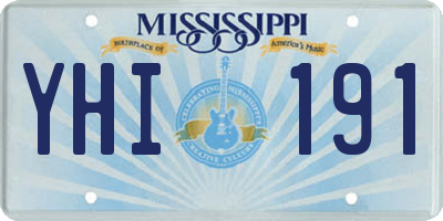 MS license plate YHI191