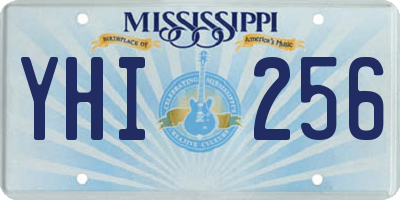 MS license plate YHI256