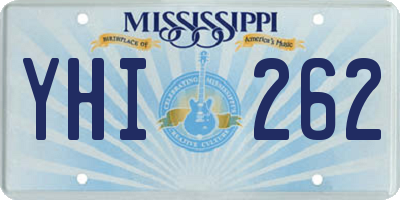 MS license plate YHI262
