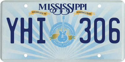 MS license plate YHI306