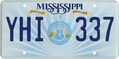 MS license plate YHI337
