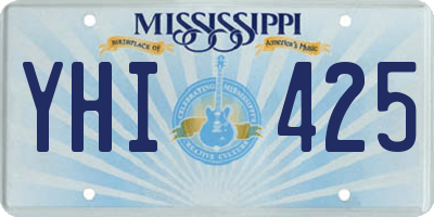 MS license plate YHI425