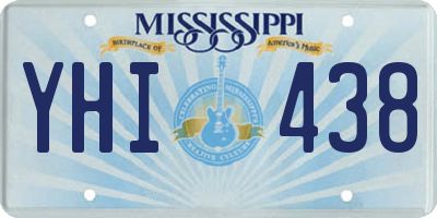 MS license plate YHI438