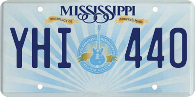 MS license plate YHI440