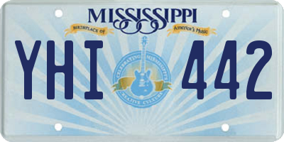 MS license plate YHI442