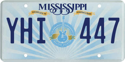 MS license plate YHI447