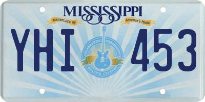 MS license plate YHI453