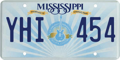MS license plate YHI454