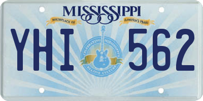 MS license plate YHI562