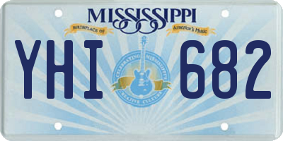 MS license plate YHI682