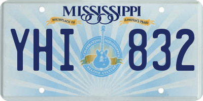 MS license plate YHI832