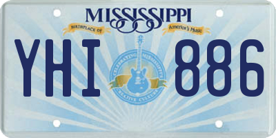 MS license plate YHI886