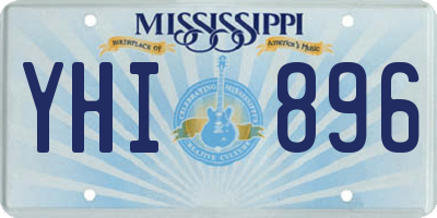 MS license plate YHI896