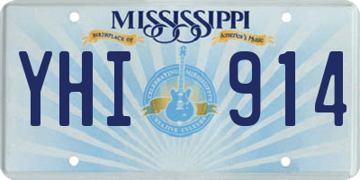 MS license plate YHI914