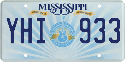 MS license plate YHI933